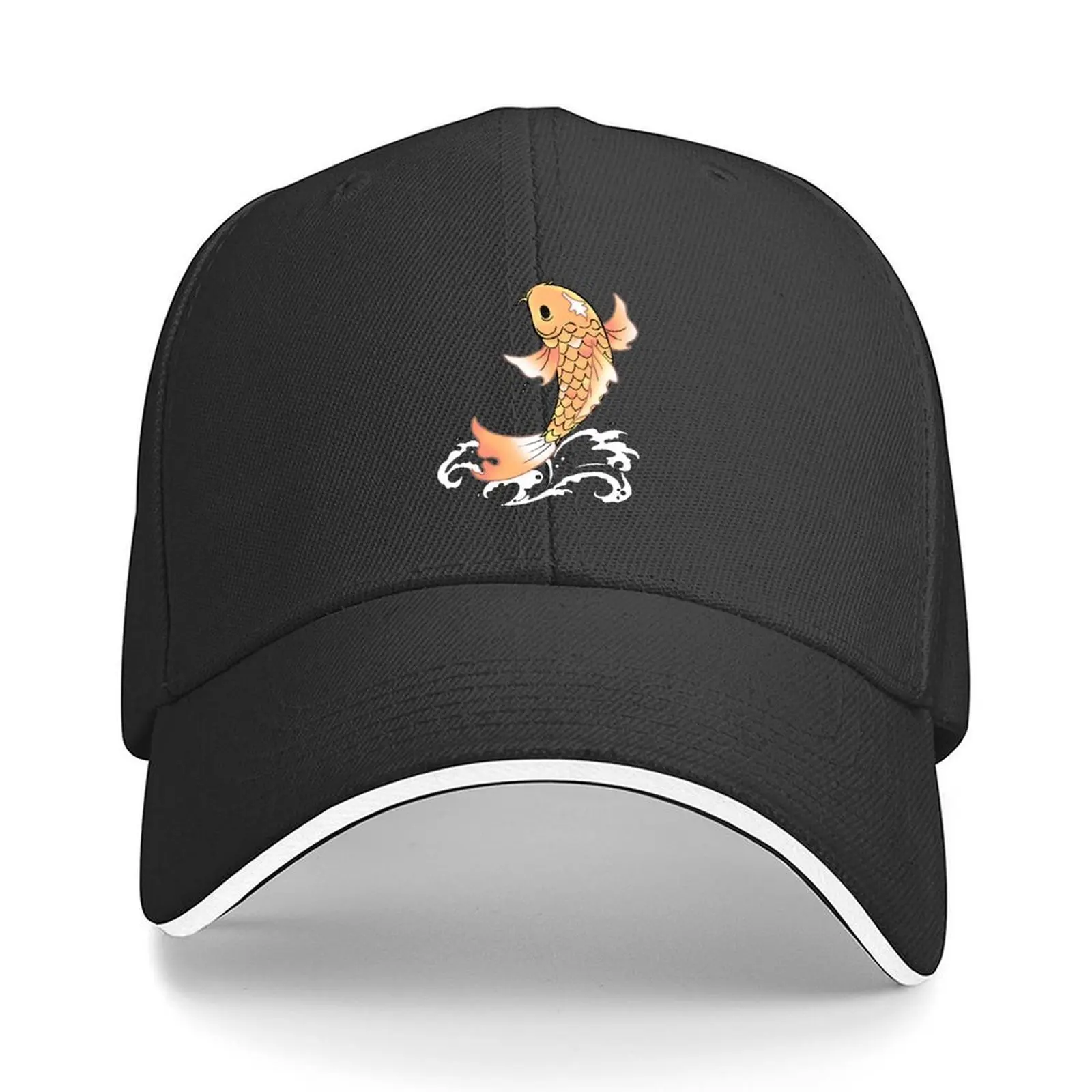 

Koi Baseball Cap black sun hat Funny hats Hat Luxury Brand Men Golf Wear Women's