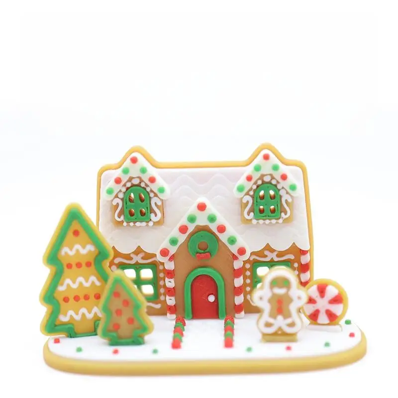 1Pcs 1/12 Dollhouse Gingerbread Man Christmas Ornament Mini Scene Decoration Holiday Gift