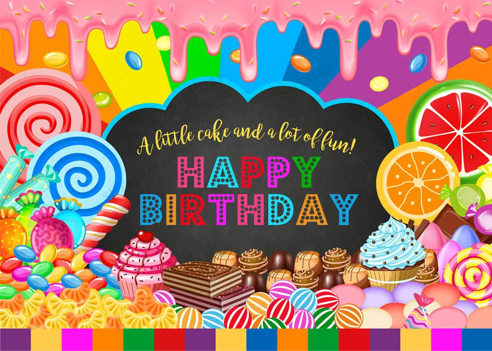 Custom Personalized Banner Candy Background of Photography Girl Happy Sweet Photocall Decorate Room Supplies Photo Studio Booth