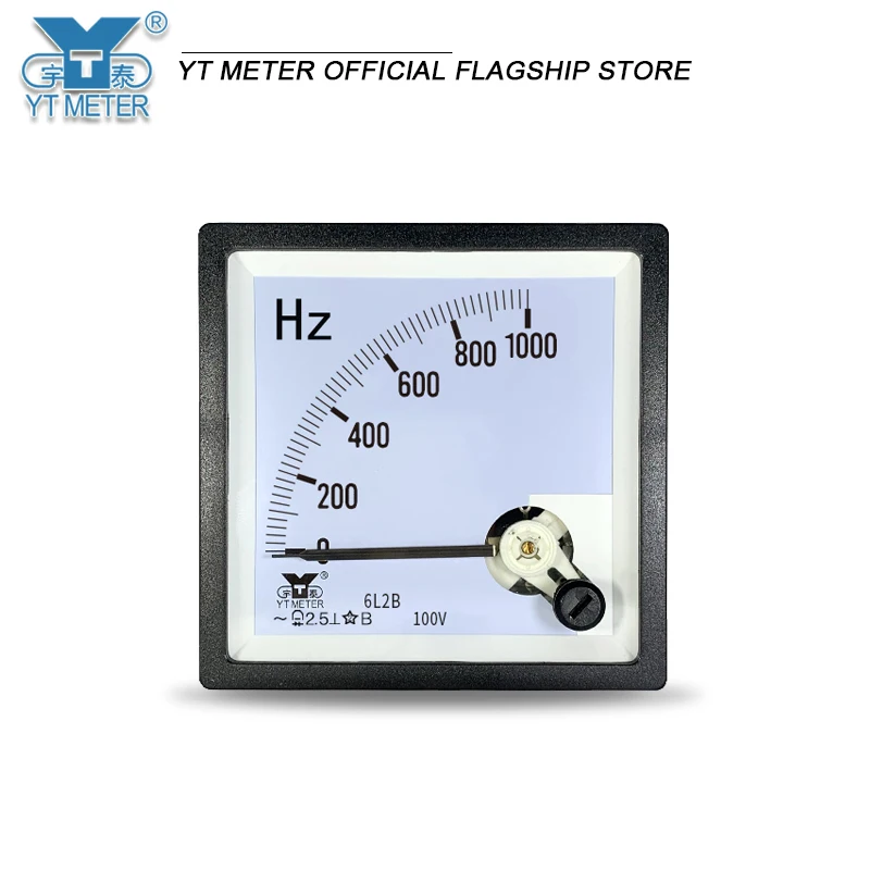 6L2B IF frequency meter 100V input 1000Hz 1kc pointer Hertz meter IF frequency furnace 80mm 76mm