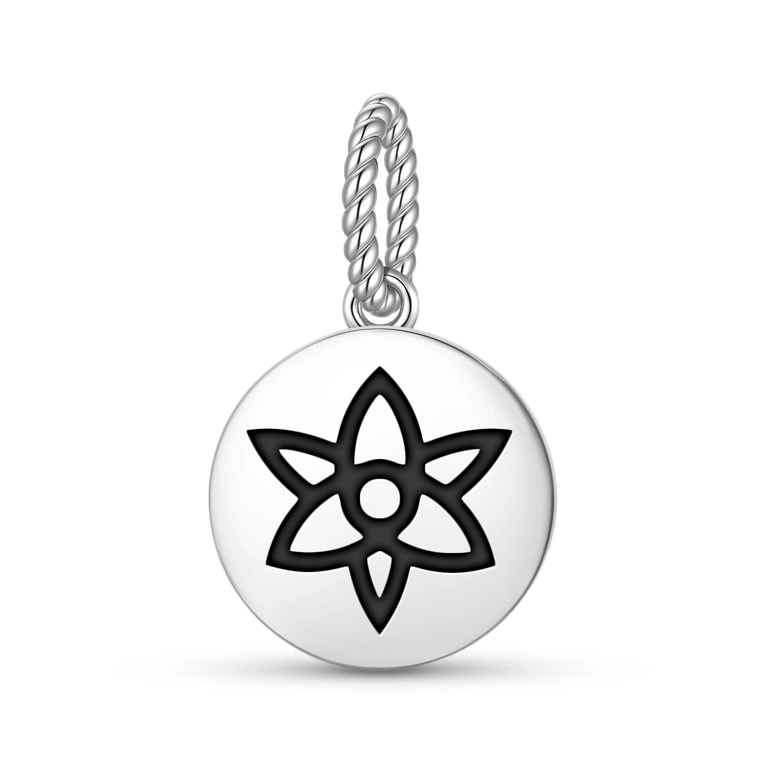 

Sacred Geometry The Lily 925 Sterling Silver Charm Bead DIY Pendant Charm Fits Original Bracelet Jewelry Gift