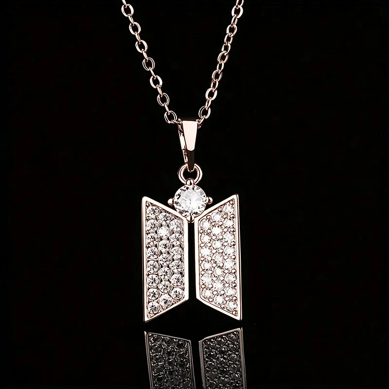 BT21 Schlüsselbeinkette Ami Stick Schmuck Mode Krone Support Peripherie-Schlüsselbeinkette Schulter-Geschenk