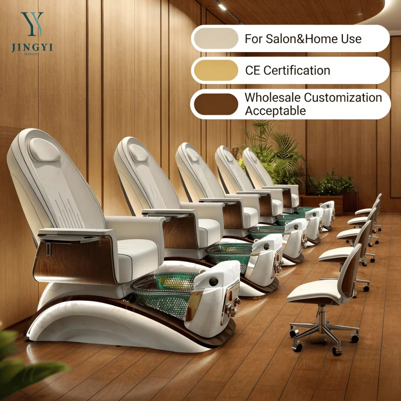 Most Popular Luxury Light Surfing Foot Spa Massage Chair Manicure Pedicure Salon Chair Recliner