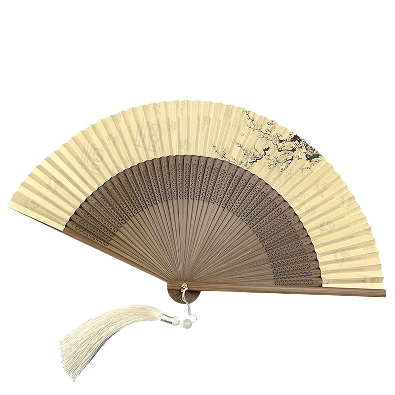 Portable Summer Folding Fan Vintage Elegant Hanfu Handheld Fan Dance Performance Props Ventilador Cultural Craft Gift Abanico