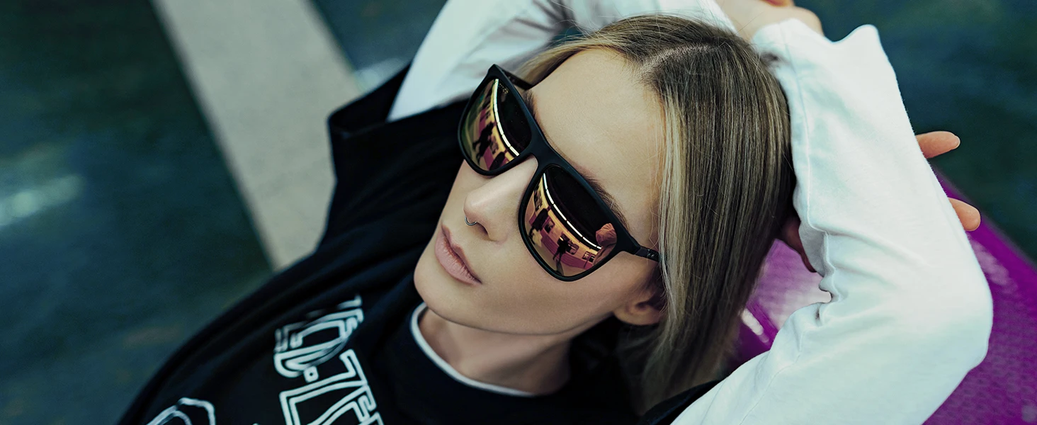 ZENOTTIC sonnenbrillen herren Quadratische polarisierte Sonnenbrille für Herren, ultraleichte Carbonfaser-Sonnenbrille, zum Fahren, Angeln, Golf, Sport, UV400-Schutz – Detail 4