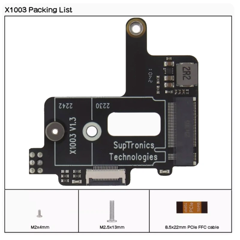 X1003 PCIe M.2 NVMe SSD Adapters Board HAT for 5 Dropship