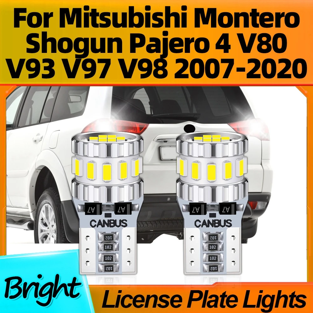 

2PCS T10 LED License Plate Light W5W 12V For Mitsubishi Montero Shogun Pajero 4 V80 V93 V97 V98 2007 2008 2009 2010 2011 12-2020