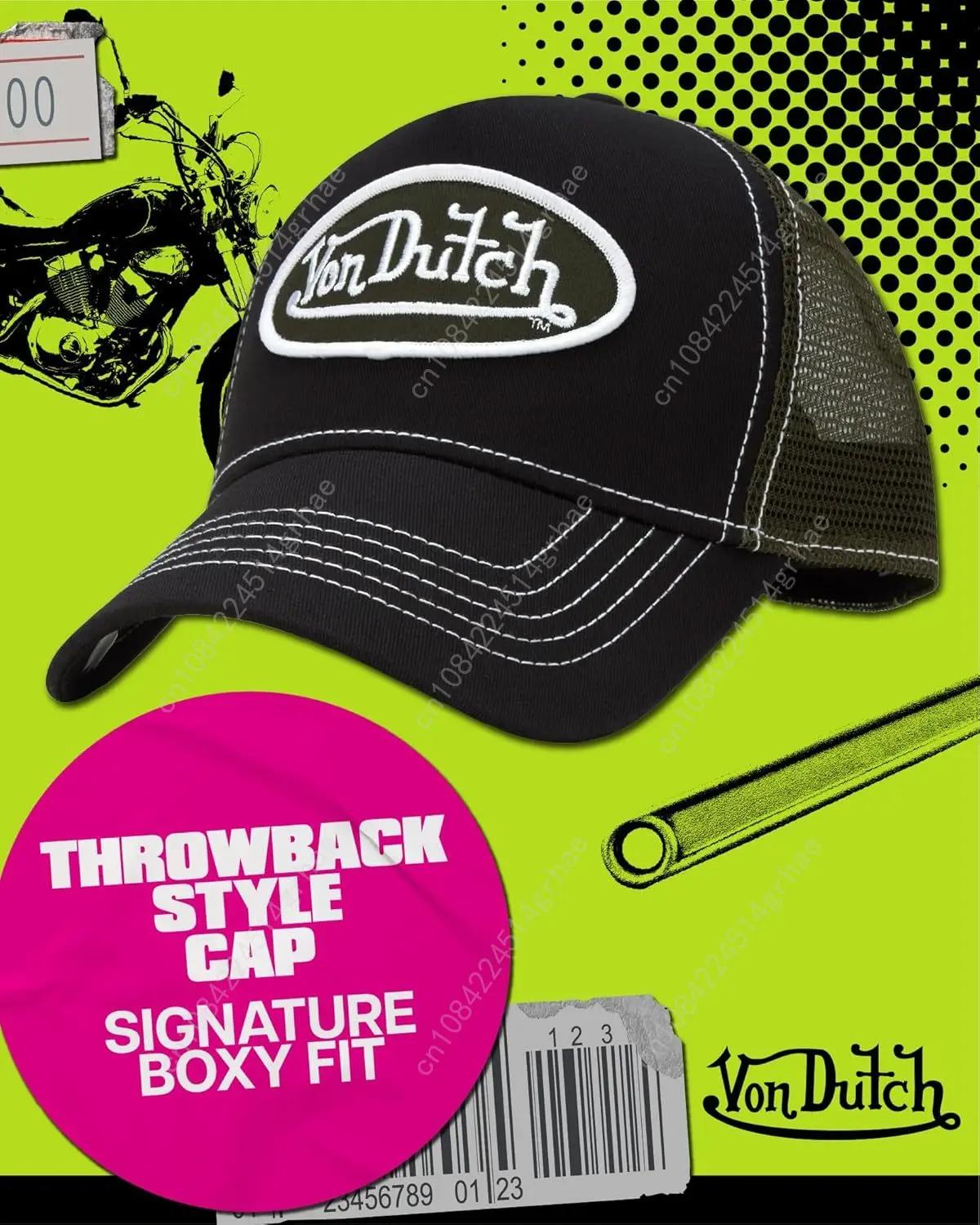 Unisex-Trucker-Mütze – gebogene Bill-Mesh-Rückseite, klassische Retro-Baseballkappe mit verstellbarem Snapback für Damen und Herren