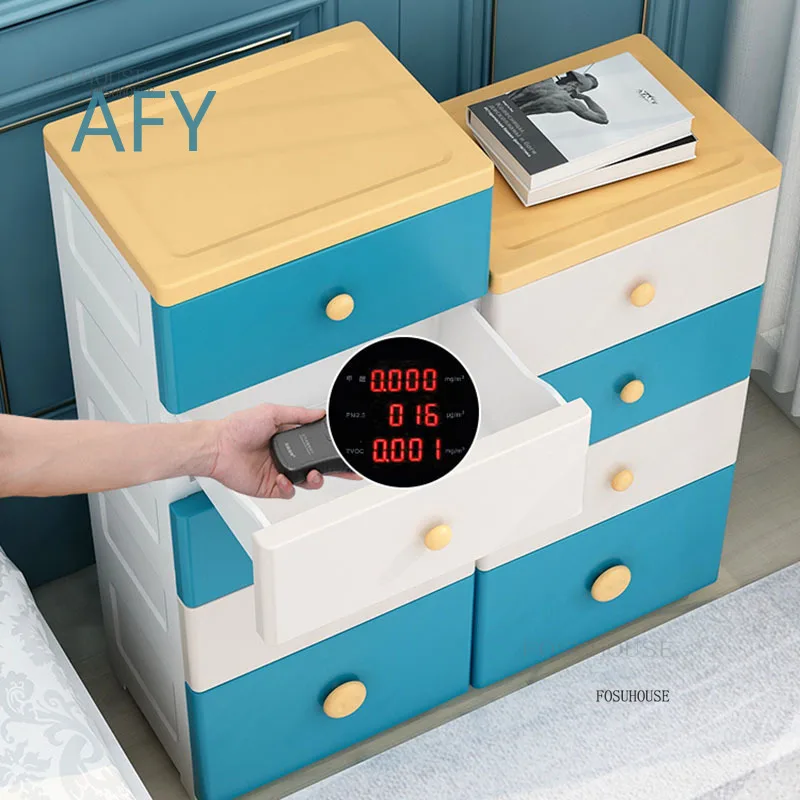 Nordic PP Plastic Nightstand for Modern Bedroom Minimalist Home Furniture Multifunctional Storage Cabinet Nightstands for