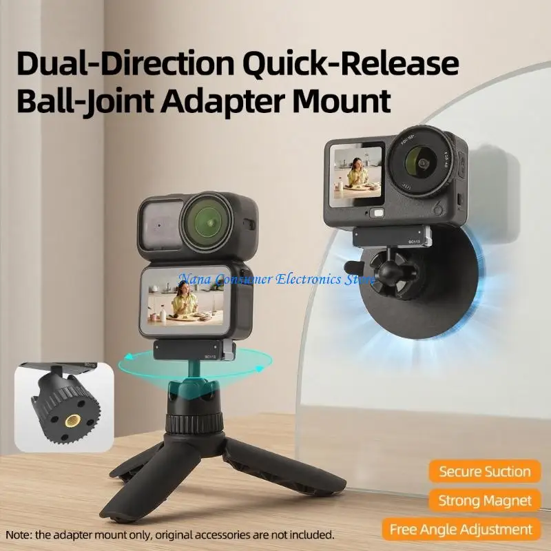 

G7NE Universal Suction Cup Mount For Action 6 Camera Detachable Clip Design