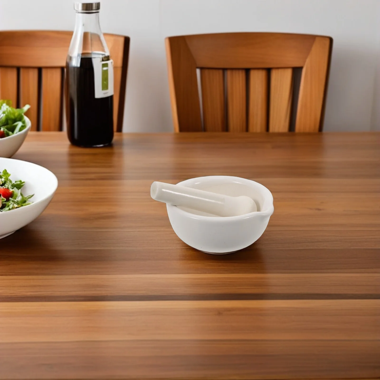 

1Set Handheld Ceramic Mortar Pestle 10Cm Porcelain Grinding Bowl for Spice Nut Grain Food Medicine Manual Kitchen Crusher