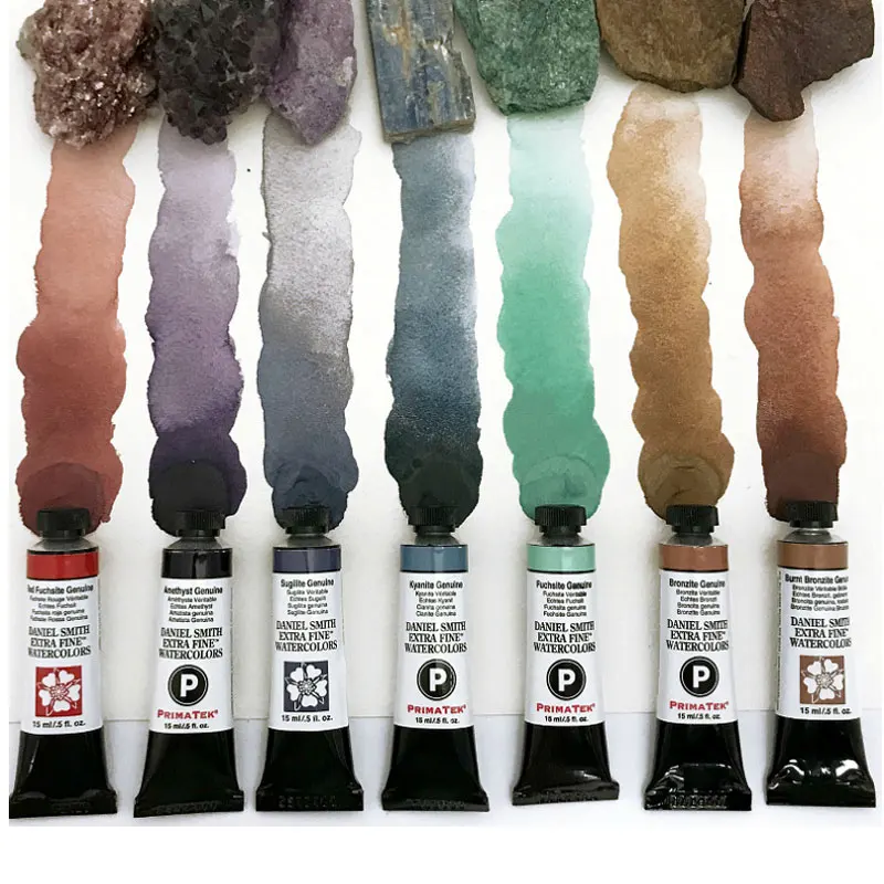 American DANIEL SMITH Series3 Natural Mineral Extra Fine Watercolor Piant 15ml Tubes Painting Artists Drawing Supplies Acuarelas