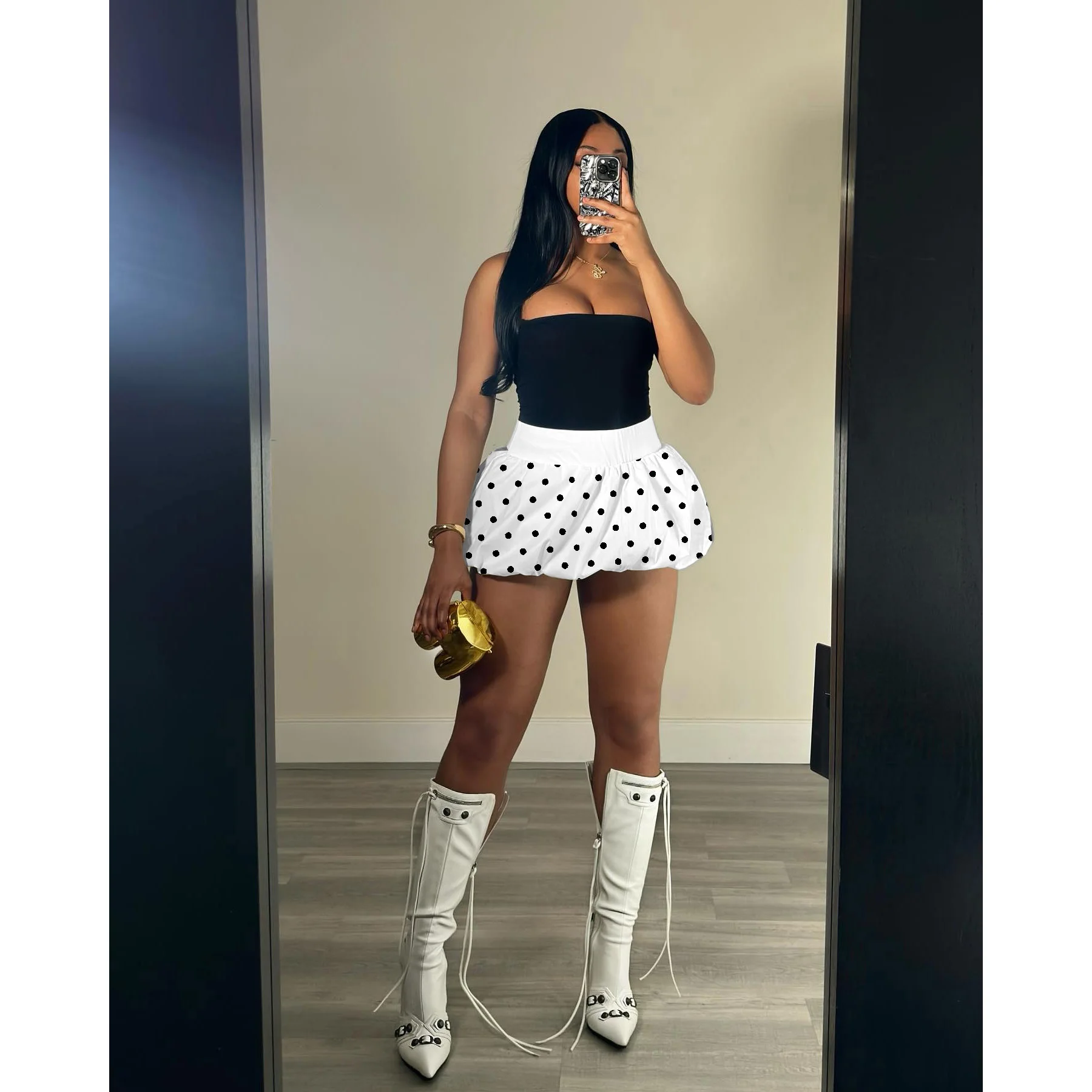 Puff Mini Skirt Cute Sexy Dress Y2K Streetwear 2026 Women Fashion Summer Clothes High Waist Pencil Short Bubble Pleated Skirts