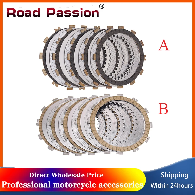 

Motorcycle Parts Clutch Friction Plates & Steel Plate Kit For Kawasaki BJ250 Estrella ZR250 Balius ZX250 ZXR250 BJ ZR ZX ZXR 250