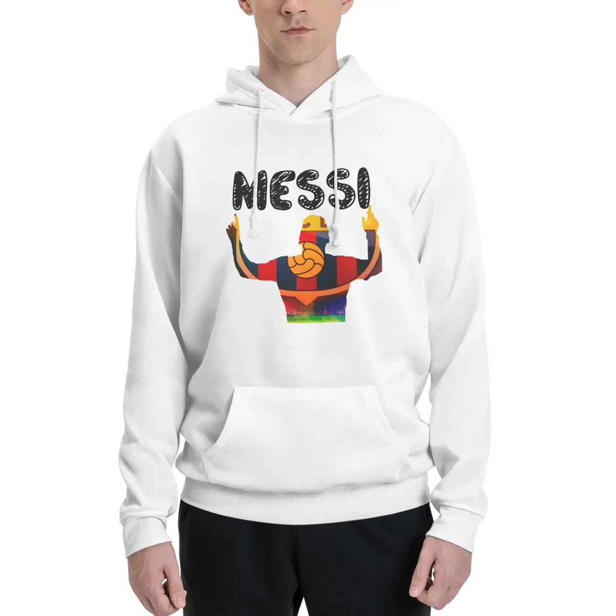 Argentina No.10 Goat Lionel And Andrﾩs And Messi Couples Plus Velvet Hooded Sweater Novelty High grade With hood pullover Sexy