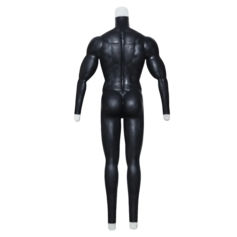 Smitizen Silicone Muscle Suit for Cosplay Fetish Whole Bodysuit Dark Latex Shackles with Arms Gay Costumes Enhance Body