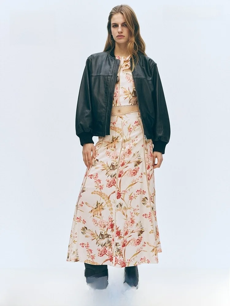 

Новая летняя женская юбка H&M из льняной смеси, повседневный стиль, А-силуэт, с завышенной талией, стандартный крой, весенняя коллекция
