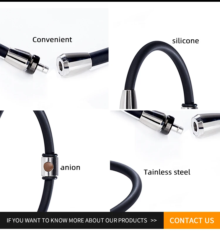 Pulsera de silicona de iones negativos antiestática, suministro directo de fábrica, accesorios a presión de energía de iones negativos, pulsera personalizada