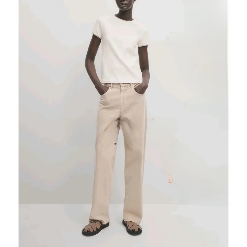 Nuova primavera donna basic casual confortevole cotone ort Sve round Ne T-shirt Faionable oulder lunghezza fibra di poliestere