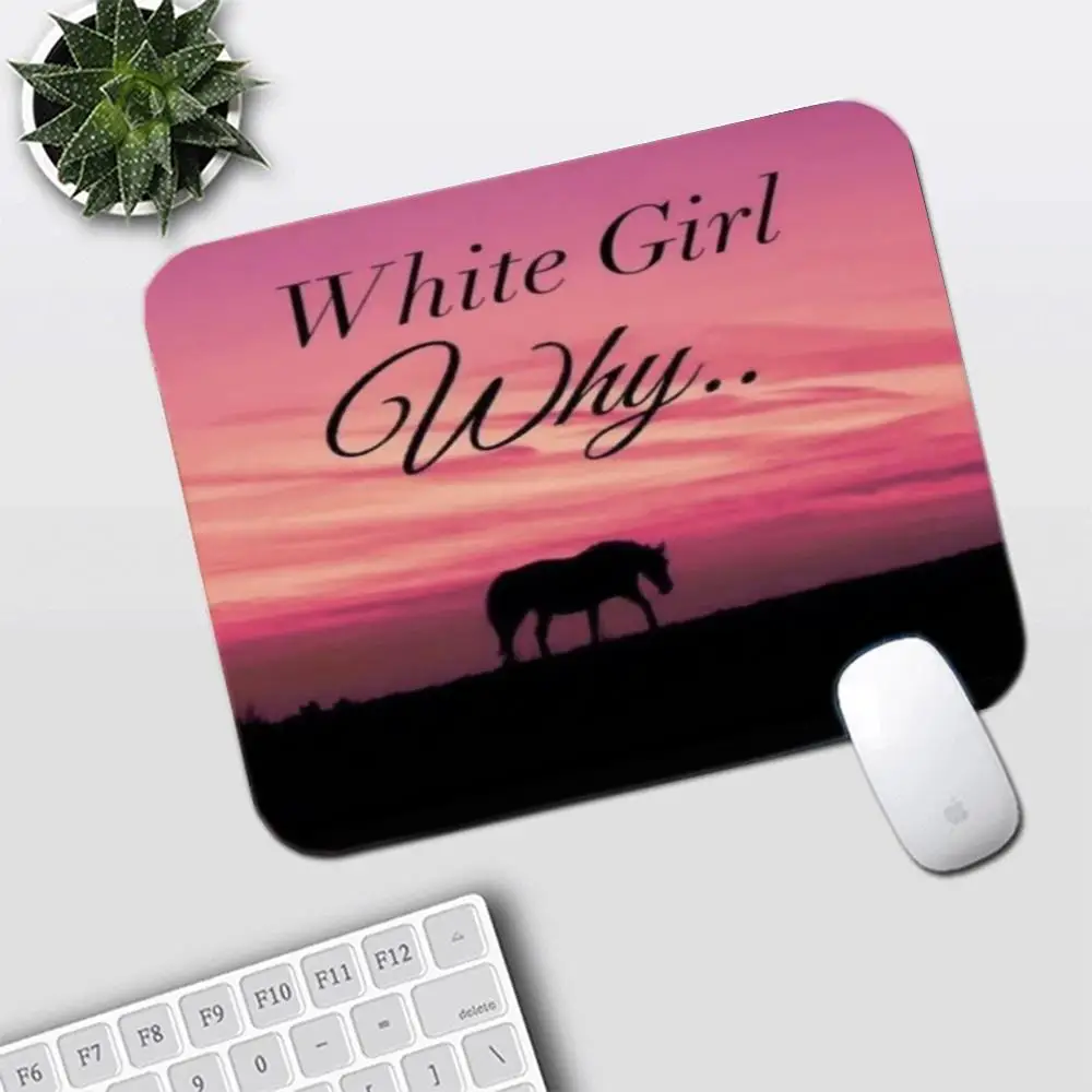 Table Mat White Horse Misty Forest Inspirational Quote Large Size Laptop Office Desktop Bedroom Learning Pad