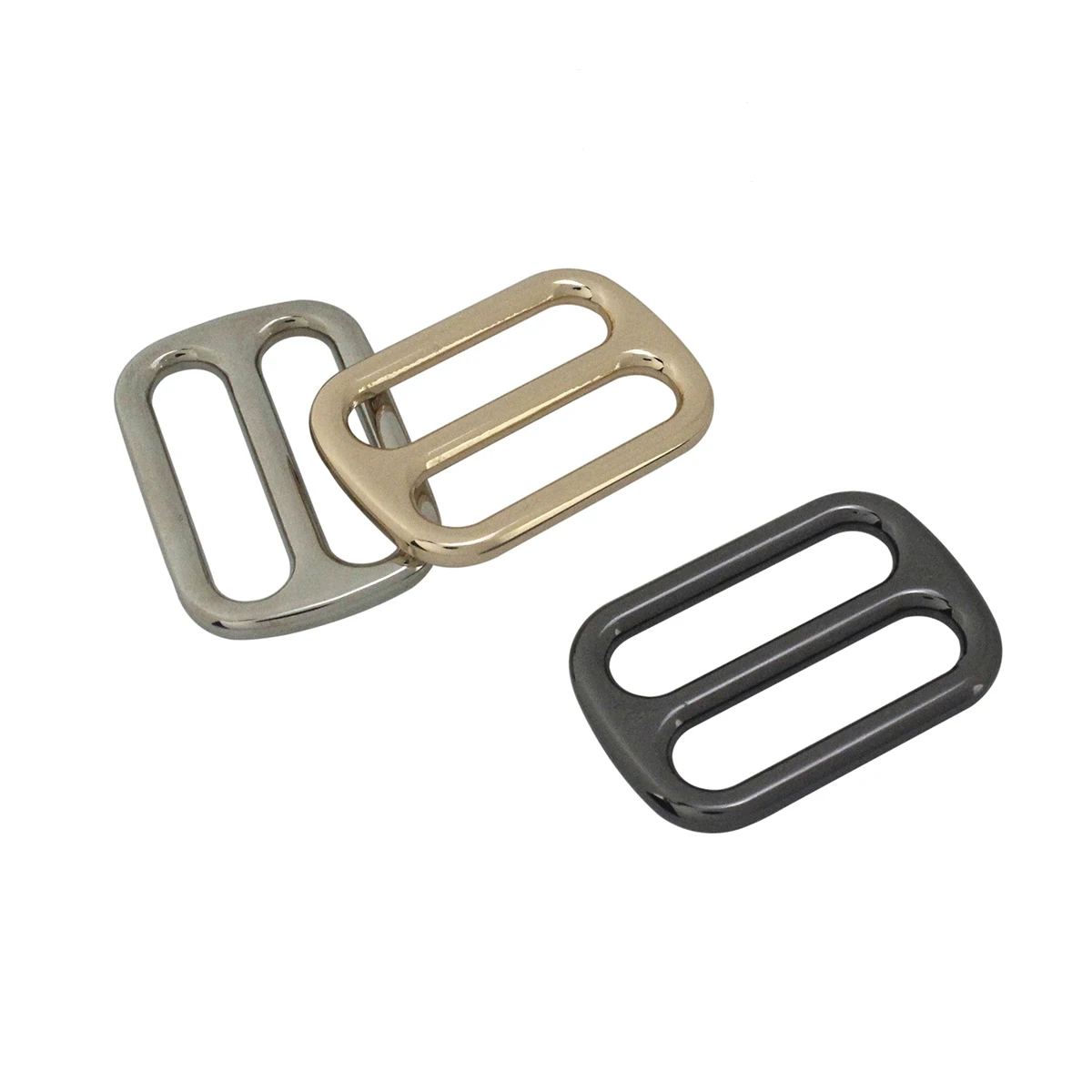 1pcs Metal Tri Glide Slide Buckle Middle Center Bar Adjuster Buckle for Leather Craft Bag Strap Belt Webbing 25/32/38mm