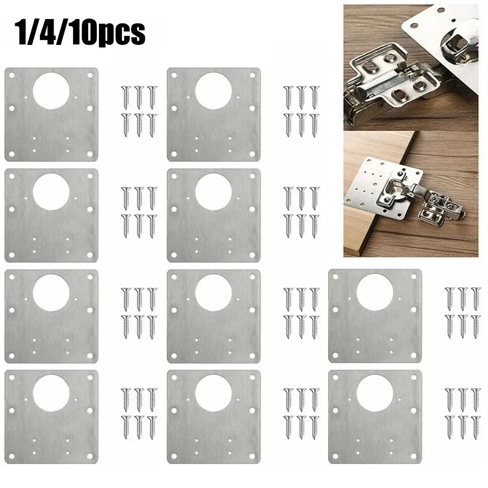 1PCS Hinge Repair Plate Cupboard Cabinet Door Hinge Fixing Plate Door Hinge Repair Mount Tool Door Furniture Hardware