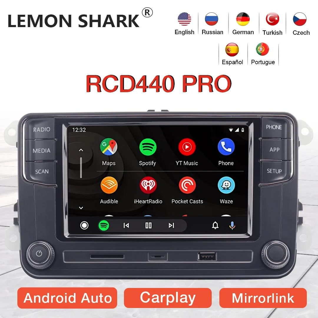 Noname Android Auto RCD440 PRO Carplay Radio MIB 6RD035187B para VW Polo Passat B6 B7 Golf 5 6 Jetta MK5 6 Tiguan CC Beetle