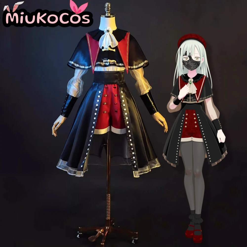 DISPONIBILE Mortis Mutsumi Wakaba Costume Cosplay MiuKoCosplay Anime BanG Sogno! Ave Mujica Cosplay