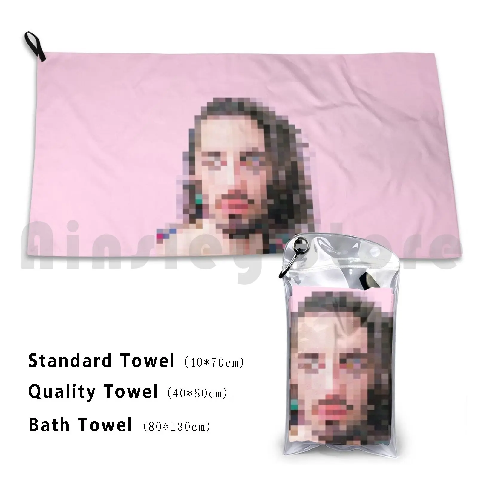 Lomepal Strandtuch, schnell trocknendes Qualitätshandtuch, Lomepal French Rap Hip Hop Rap Rapper Amina Flip France Jeannine Pink Pixel