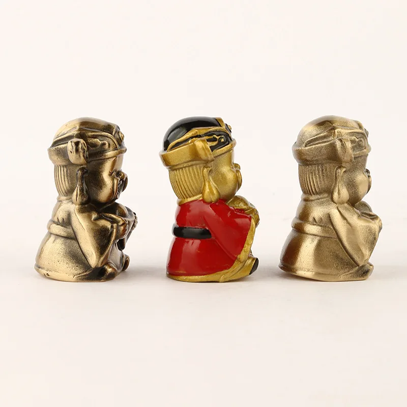 Brass of Handheld Desktop Creative Little God of Wealth Figurine Home Decor Craft Small