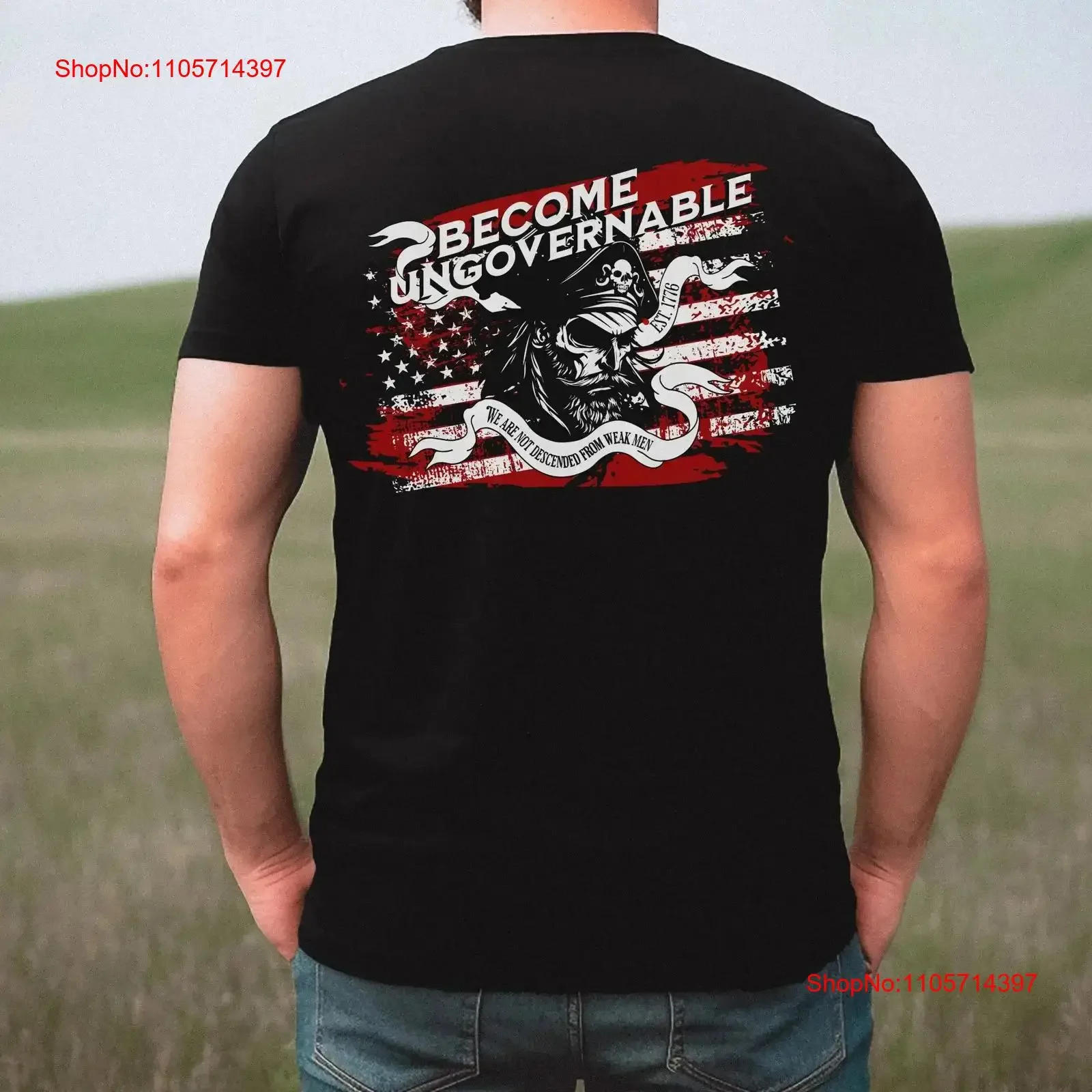 T-shirt pour homme politique conservateur, America First Become Ungovernable Republican pour lui, fierté américaine, vintage, délavé