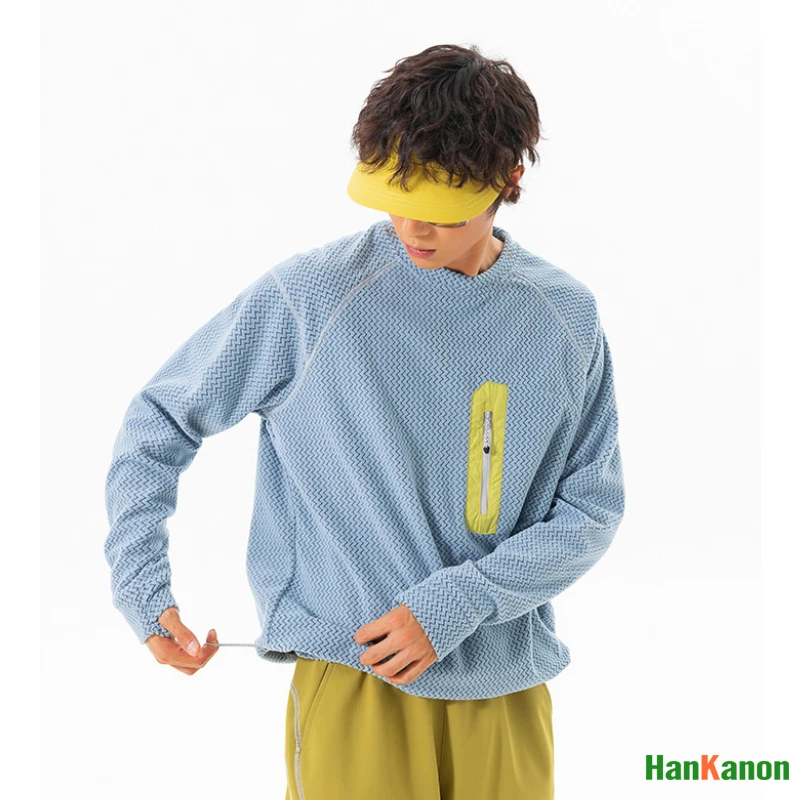 

Men's Outdoor Long - Sleeve Sweatshirt for Autumn/Winter｜American Style Heavyweight Loose & Relaxed Fit with Fashion Color