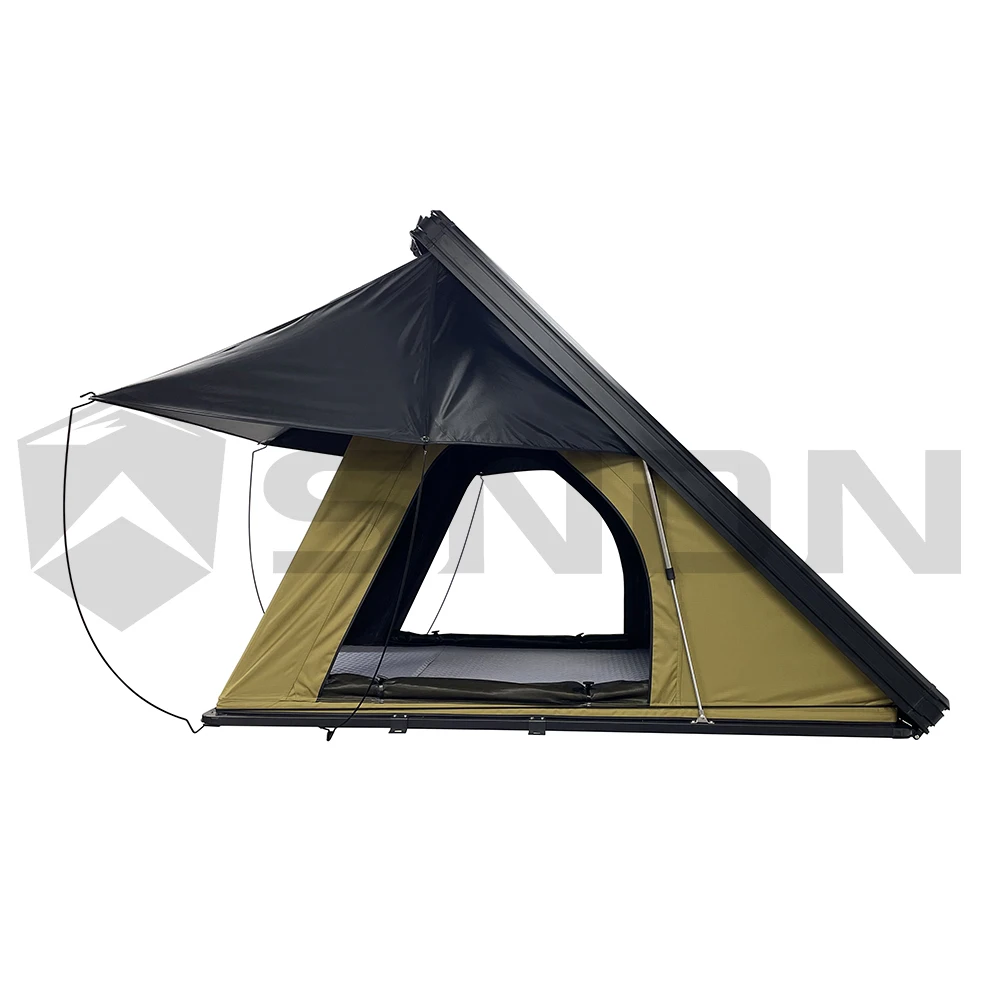 Hot Style Four Season Waterproof OEM Roof Top Tent Hard Shell Ultra-Thin Streamlined Aluminum Rooftop Tent With Ladder&LED