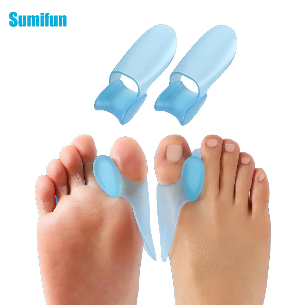 

2Pcs/pair Sumifun Silicone Big Toes Bunion Hallux Valgus Corrector Toe Separator Prevent Toe Overlap Foot Medical Health Care