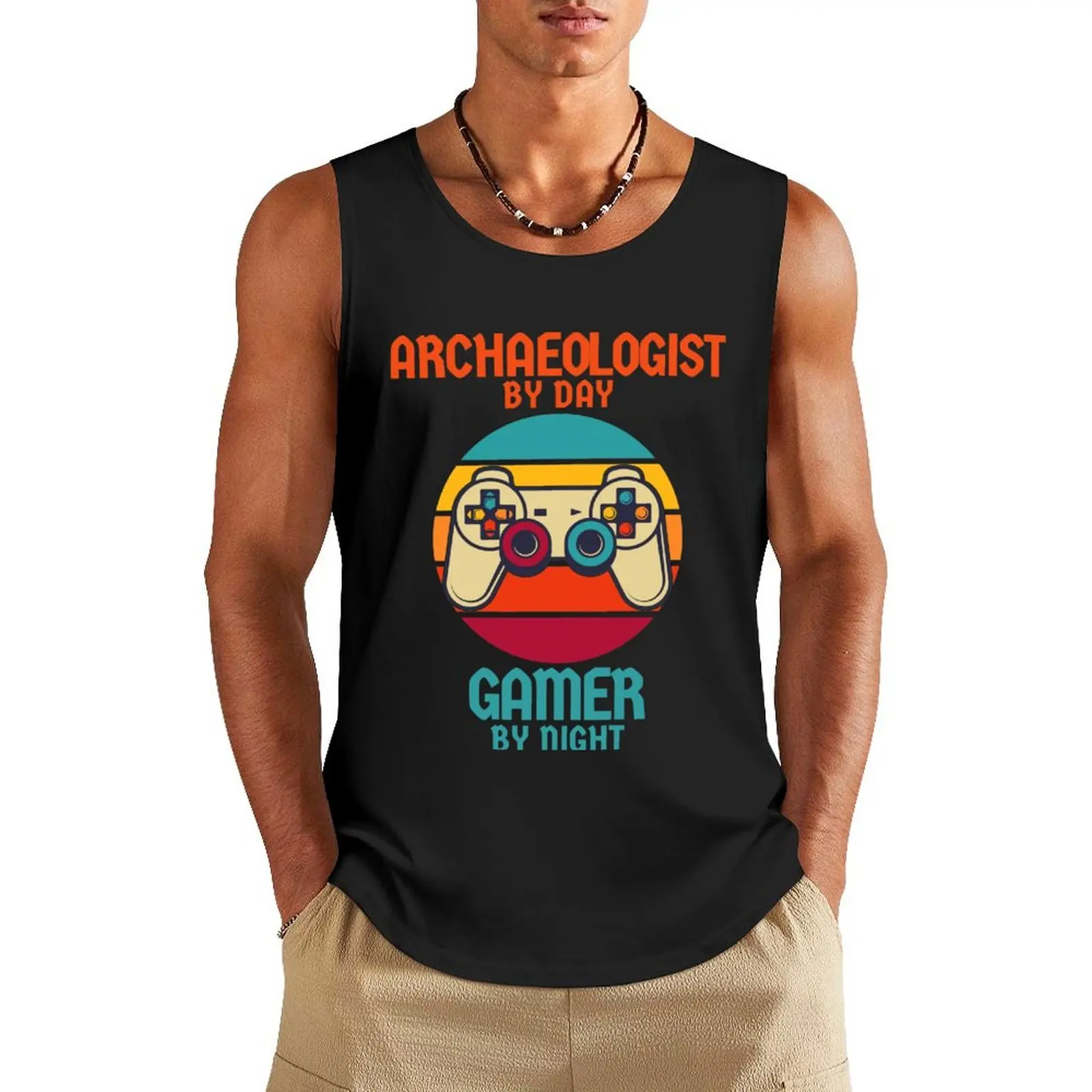 Archaeologist Gamer Tank Top fashion 2024 man men gym Male clothes