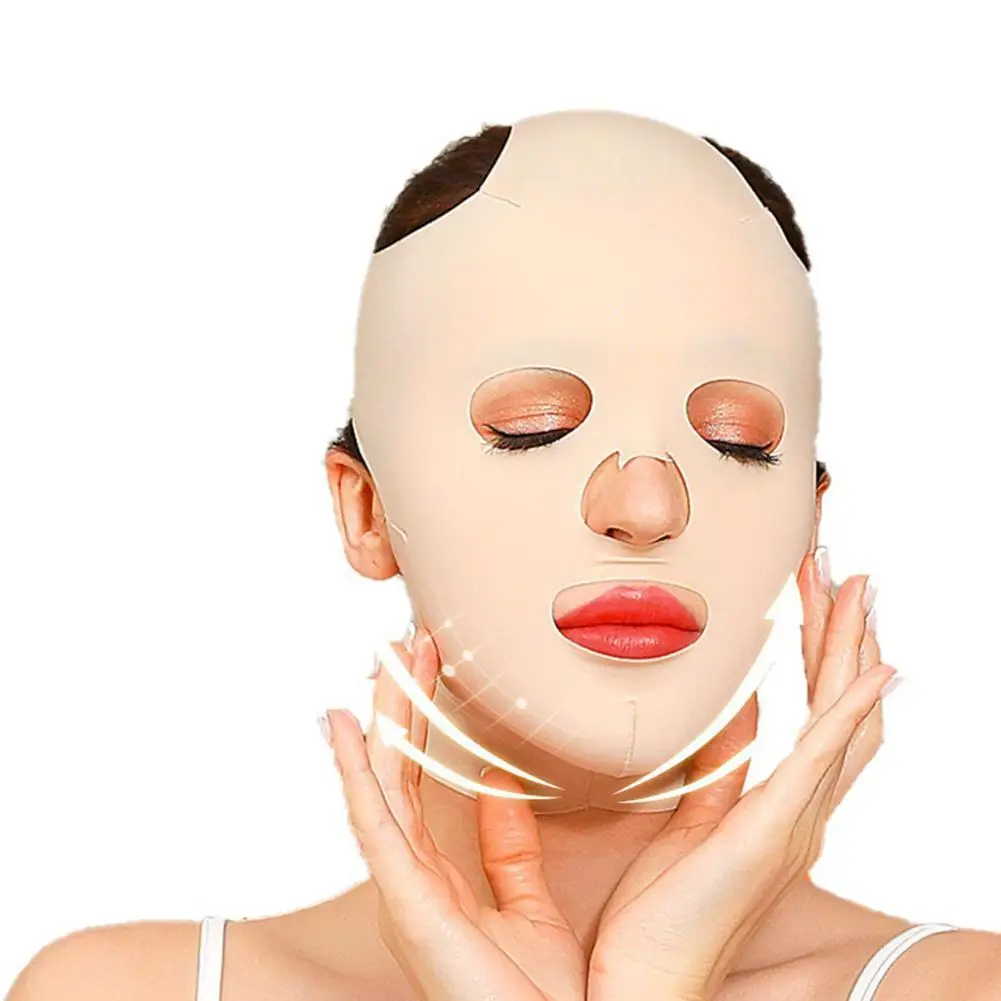 1pcs High-quality Sleep Face-lift Bandage Breathable Beauty Women Anti Slimming Lift Full Bandage V Face Shape Mask Sleeping set