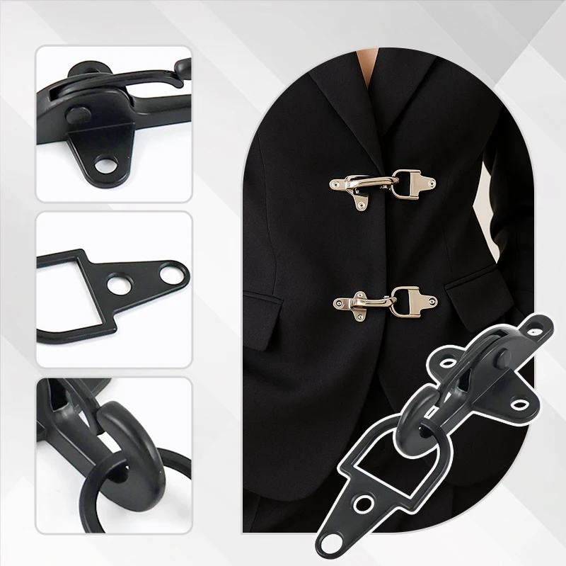 

4/10Pcs 40-65mm Metal Buckles Coat Suit Fastener Hook Pants Jeans Belt Bag Clasp Carabiner Clips DIY Sewing Hardware Accessories