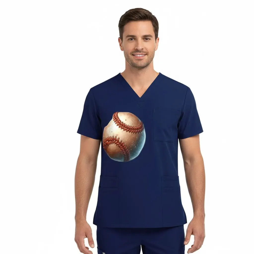 

V-Neck Short-Sleeve Unisex Scrubs Set Multi-Purpose Surgical Gown for Hospital Nurse Workshop Waiter