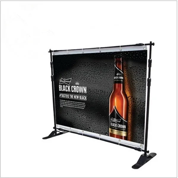 3.6ft-8ft Width 3ft-8ft Height Adjustable Step And Repeat Advertising Banner Stand,Exhibition Telescopic Backdrop Display ne