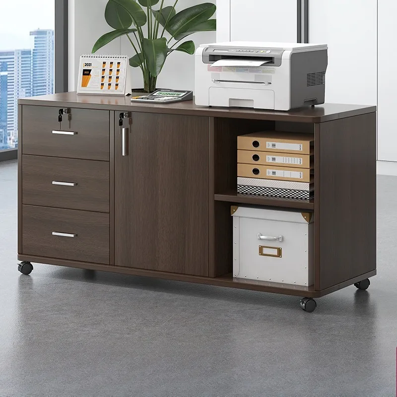 ex-Office low file cabinets wooden Multipurpose 3-tier drawer storage cabinet workshop simple schrank holz organizer furniture-