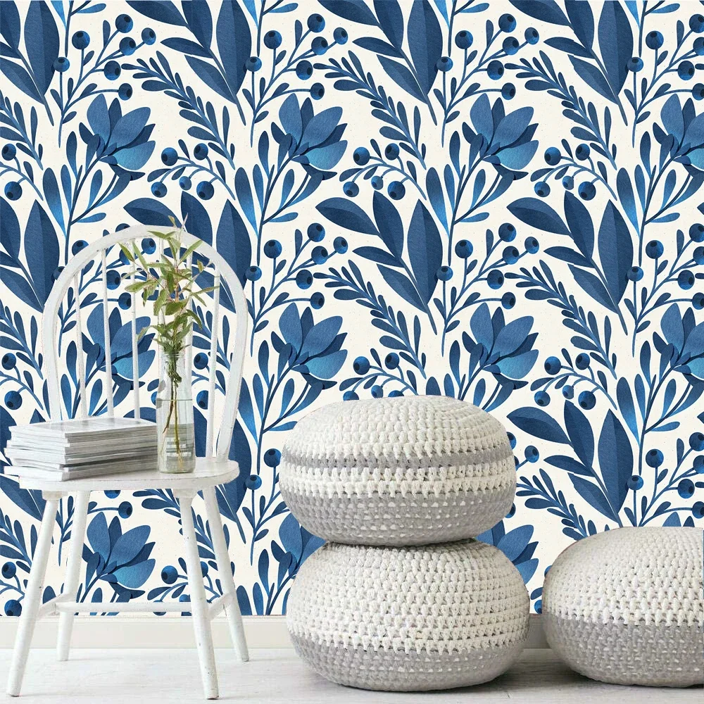 Custom watercolor flower leaves wallpaper 3d mural background American wall papers home decor papel pintado de pared 3D Stickers