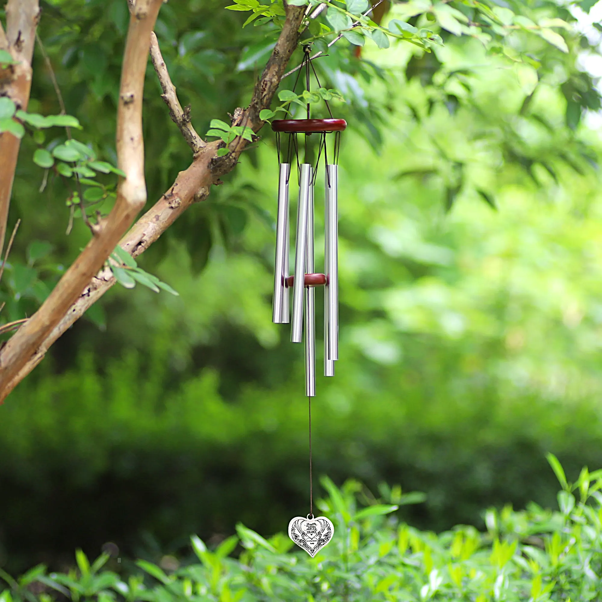 Dropshipping Outdoor Memorial Condolences Bereavement Gift Metal Garden Decoration Aluminum Tube Music Custom Wind Chimes