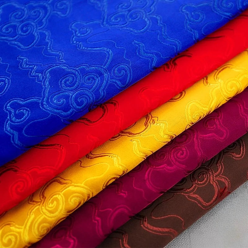 

Jacquard Brocade Fabric for Needlework Cheongsam Pillowcases Diy Sewing Cloth Material 150cm Width By Meter