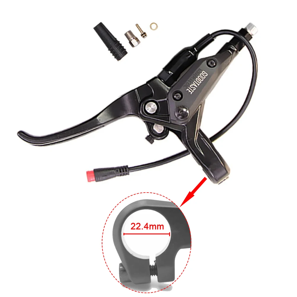 2pin GT03 Power-Off Oil Brake E-Bike Brake Handle Waterproof/SM Left/Right Brake Lever Electric Bikes MTB Cycling Accessories