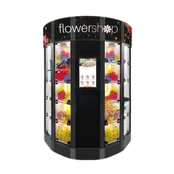 24 Hours Automatic Flower Shop Humidifier Keep Flower Fresh Vending Machine With Refrigeration Cooling System