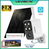 LS VISION Outdoor Solar Camera Wireless Cam WIFI/4G Ultra Standby Time PIR Motion Light Color Night Vision AI Detect Battery Cam