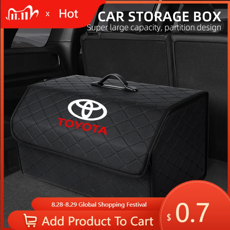

Fot Toyota 2026, новая сумка для хранения багажника автомобиля, складной ящик для кемпинга из искусственной кожи для Toyota Corolla Camry rav4 Yaris hilux prius PRO