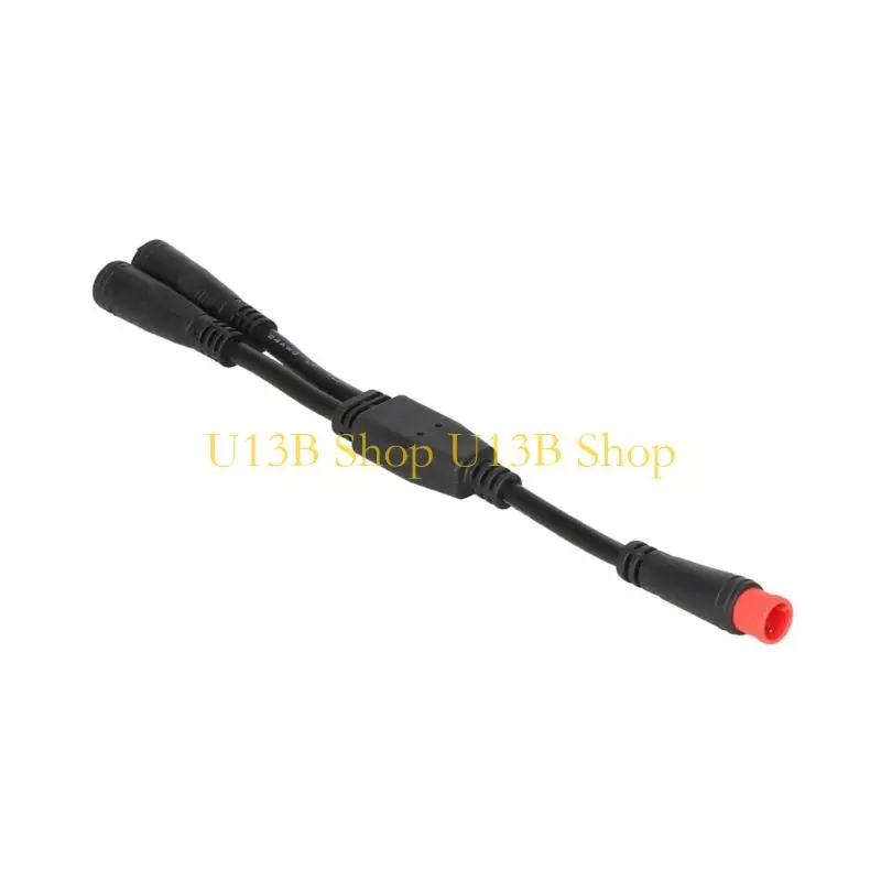 U13B Scooter Wiring Julet 2Pin Extension Wire with Male and Two Female Connectors, PVC-Insulated 1-to-2 Adapter for Power or