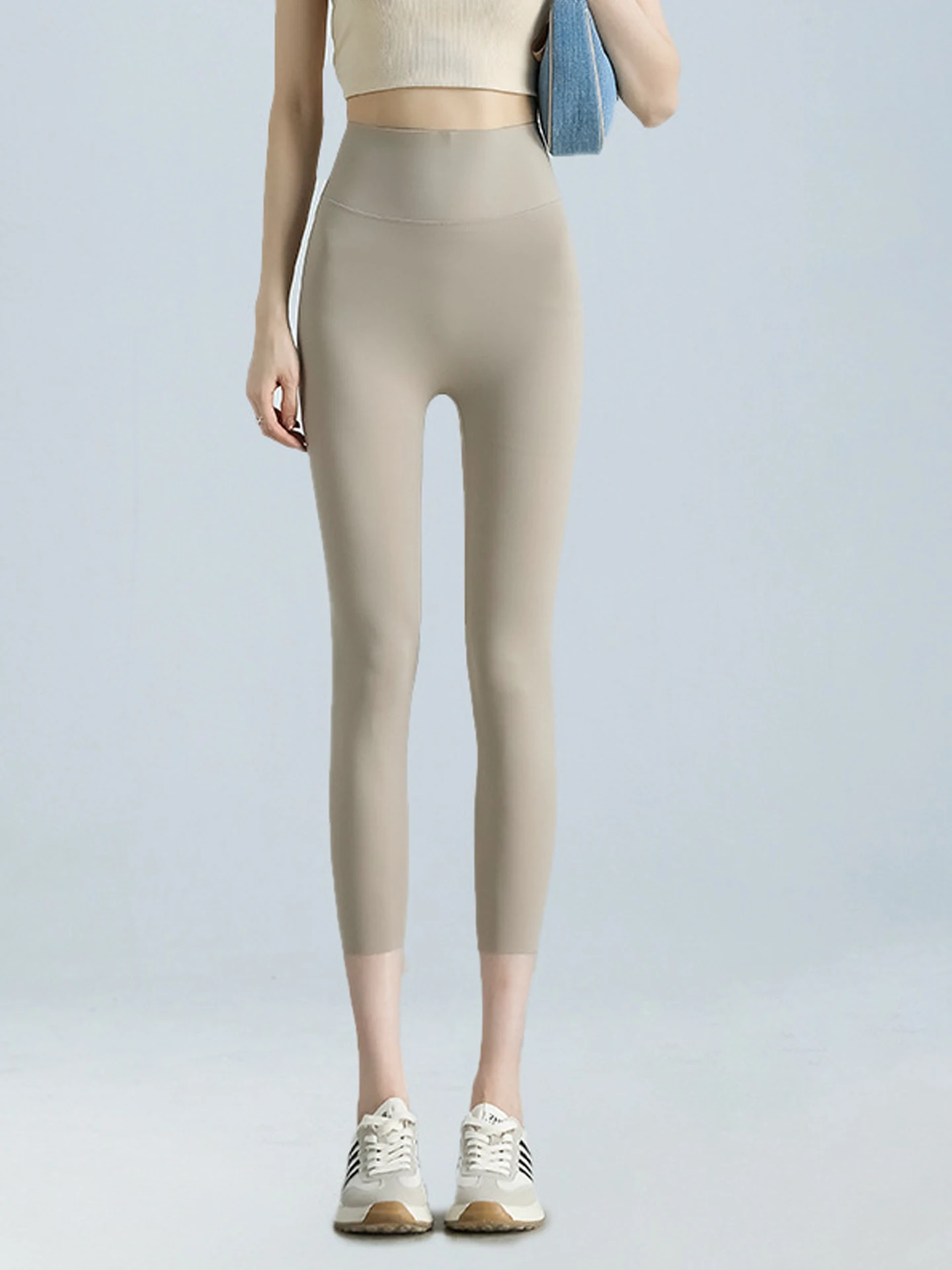 

Slim Fit Yoga Pants High Waist Seven-Foot Thin Fitn Women's Tight Butt-Lifting ark Skin Boting Trousers for Running