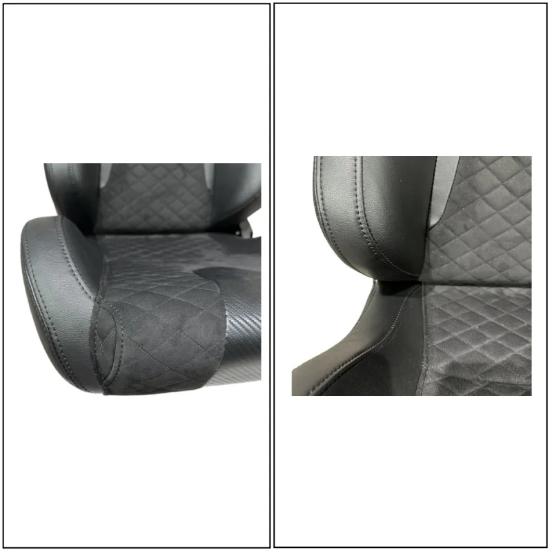 Suitable for New Patchwork Fabric Diamond Grid Universal Adjustable Modified Car Seats Sim Racing Seat - view 3